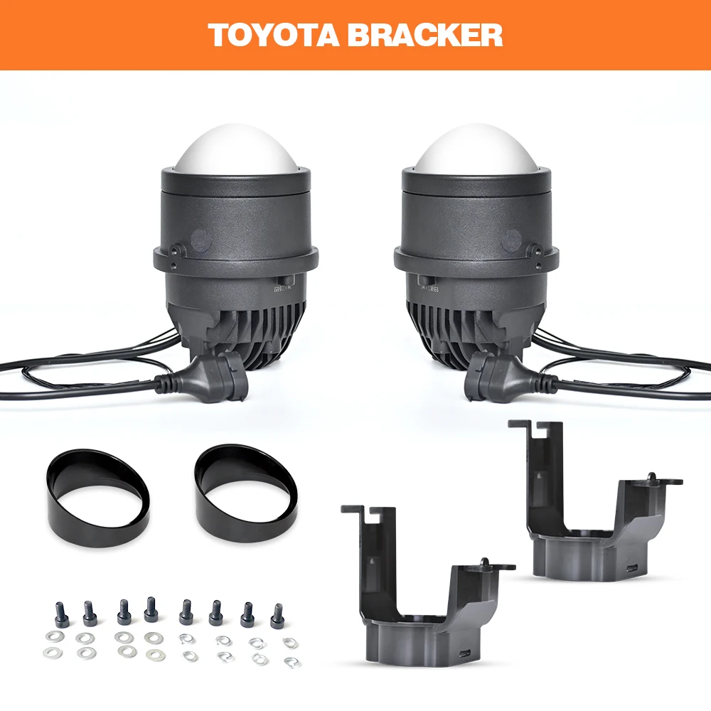 55W high power X5 car fog project light 3.0inch bi led projector lens led fog/driving lights high low beam fog light projector