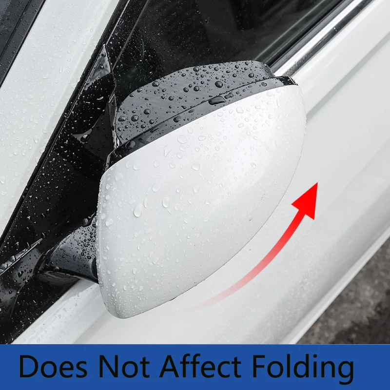 2pcs Carbon Fiber Car Rearview Rain Eyebrow Blind Spot Mirror Small Round Mirror Wide Angle Hd Car Mirror Interior Accessories