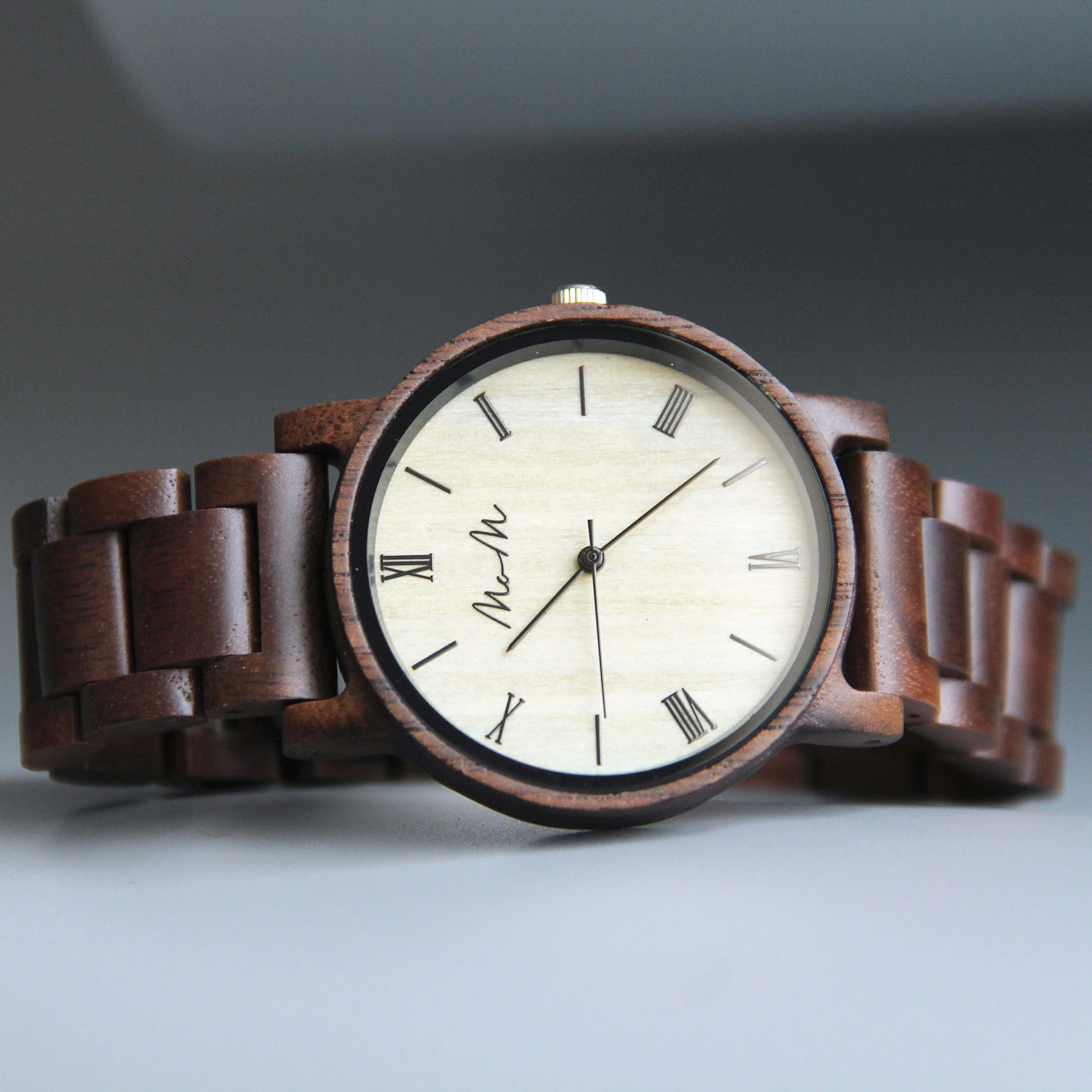 Black Classic Men Wood Watches Custom Logo Watch Dropship