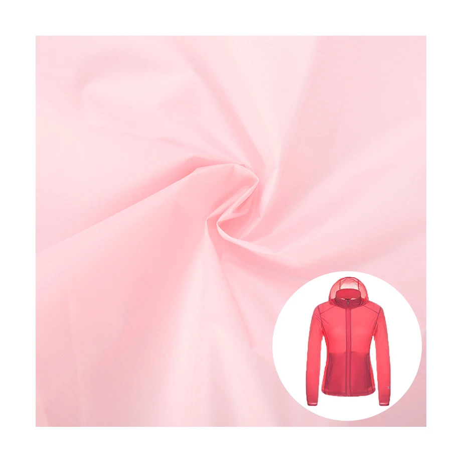 
WEITAI 20D*20D 0.25 Double Line Ripstop 100% Nylon Fabric For Anti-sunburn Outdoor clothing 