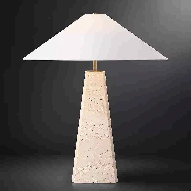 Best Selling Stone Lamps Home Decor Modern Luxury Lamp Marble travertine Table Lamp