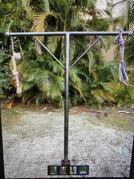 Factory wholesale double sided swivel spring pole  American Bully exercises and workouts