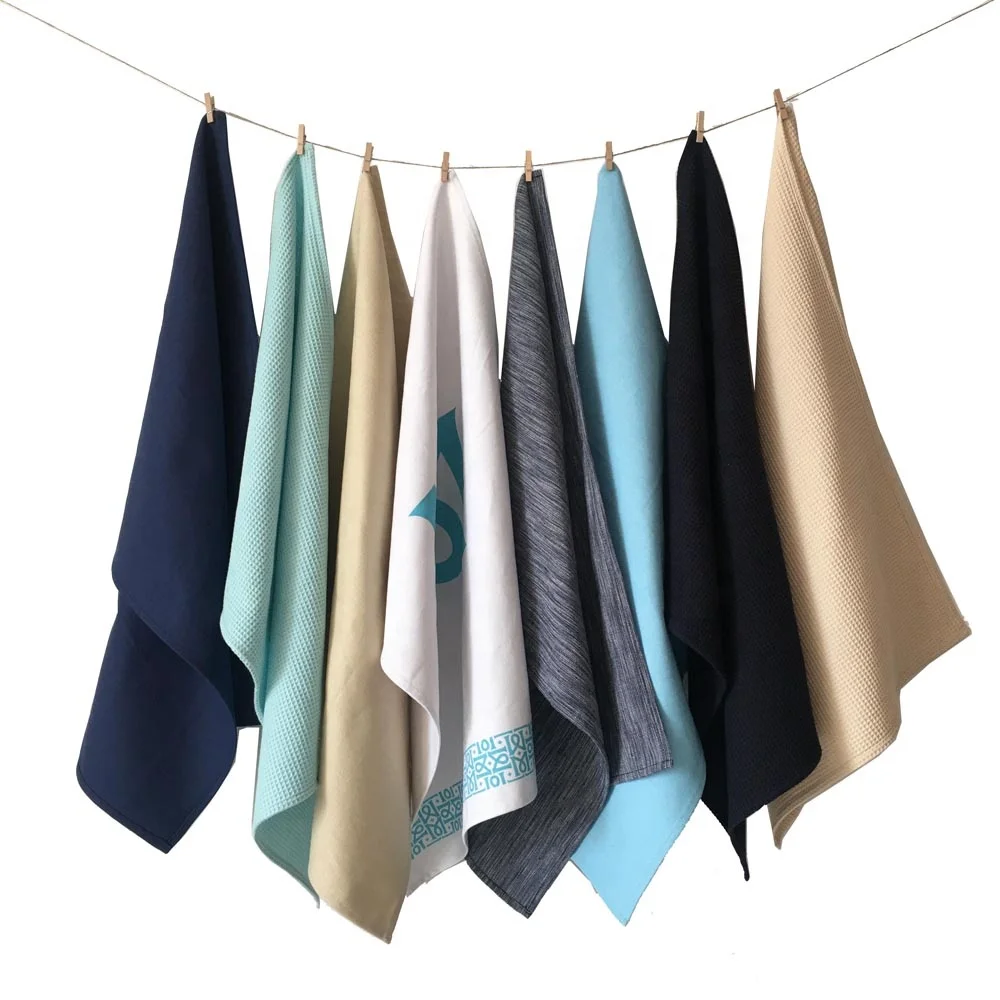 DUOLAI  Fashion Waffle Tea Towel Hand Towel Beach Custom Logo 100% Cotton Waffle Bath Sheet Towel