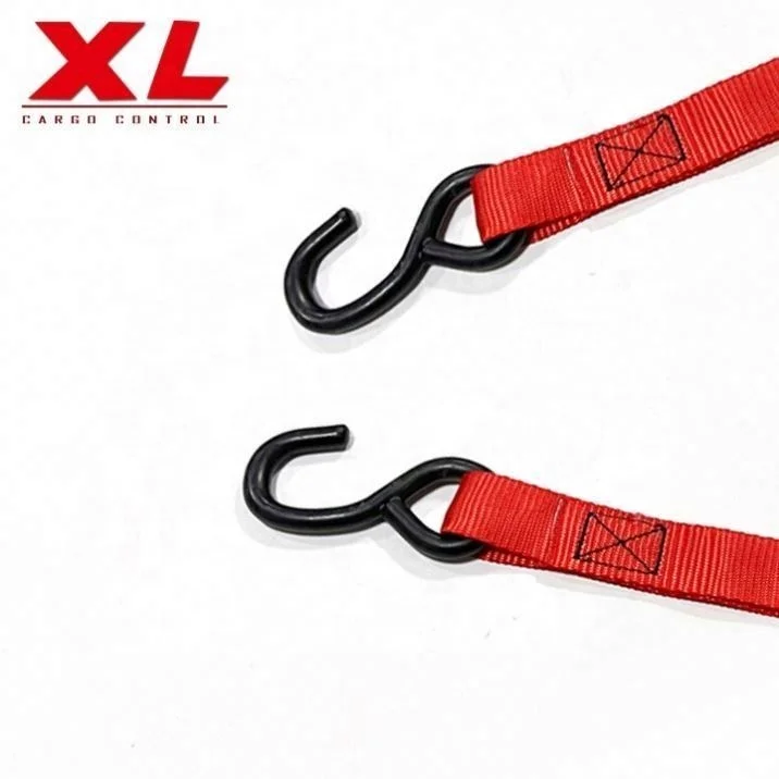 heavy duty logistics straps 1 inch ratchet tie down cargo strap with s hook