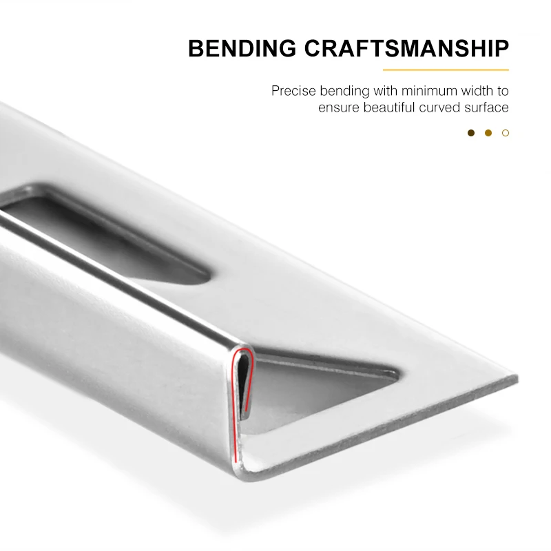 SMAProfiles Factory Price Decorative Tile Edge L Shape Ceramic Tile Trim Corner Floor Transition Strips