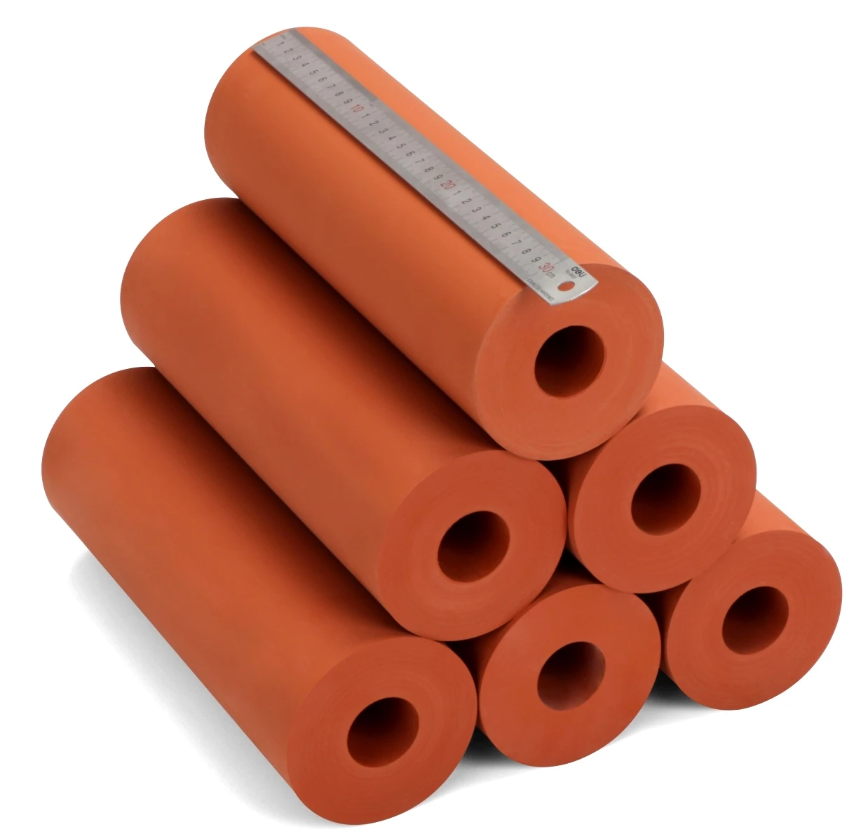Id 38mm And Od 100mm Silicone Rubber Roller Silica Gel For Heating Transfer Printing