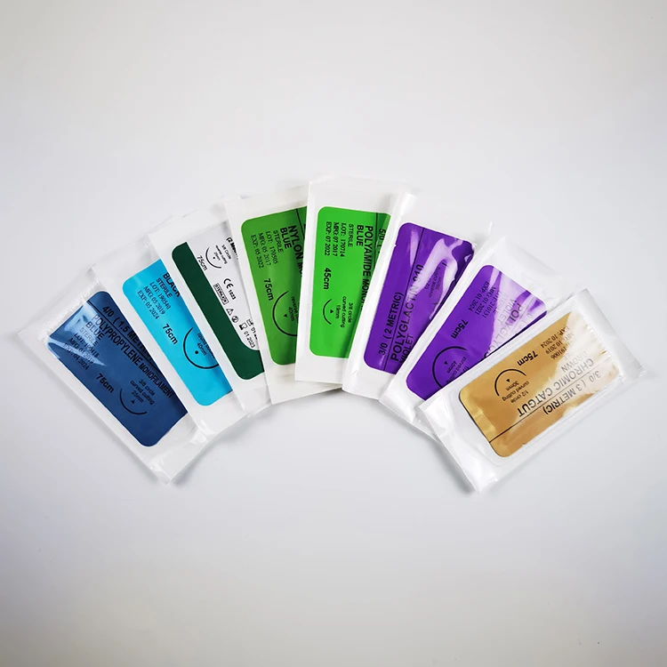 high quality Cheap and High Quality Suture Needle Sizes Sutures Multiple Size Absorbable Medical with Great Price