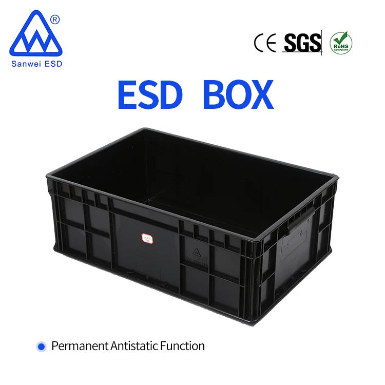 Black Plastic ESD Circulation Boxes (3W-9805319)