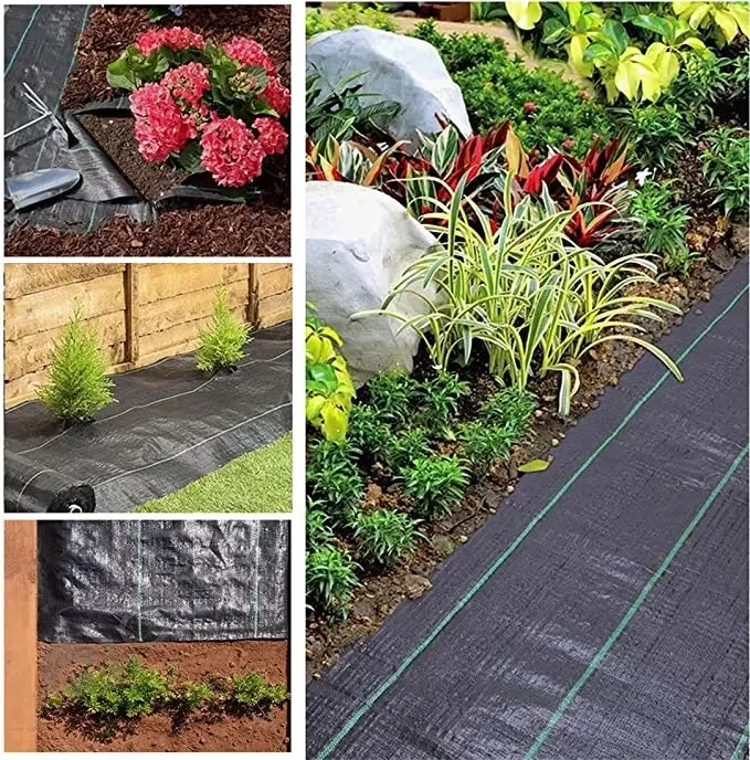 Black Color Nonwoven Ground Cover Weed Barrier Plastic Weed Control Mat Weed Mulch Black Landscape Fabric