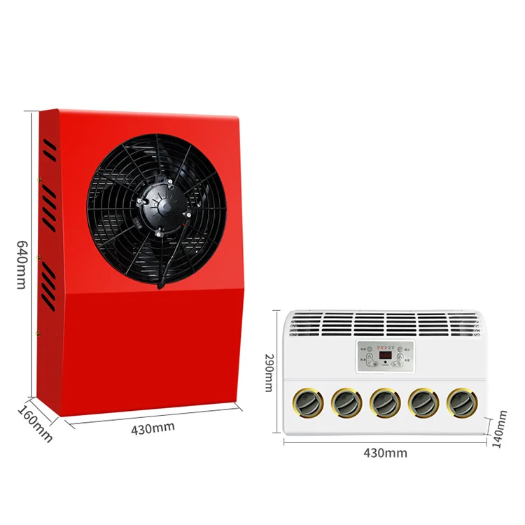 3kw Electric Battery Operated 12v Truck Sleeper Air Conditioner Rear Mounted Split Truck Parking Air Conditioner