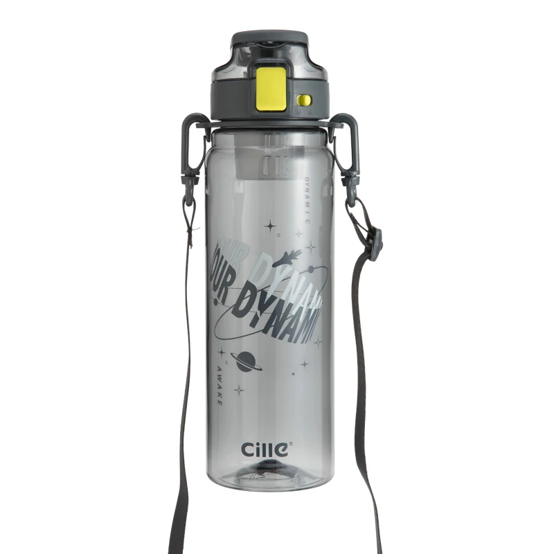 New design high quality 920ML transparent measuring bicycle plastic gym water bottles with one touch