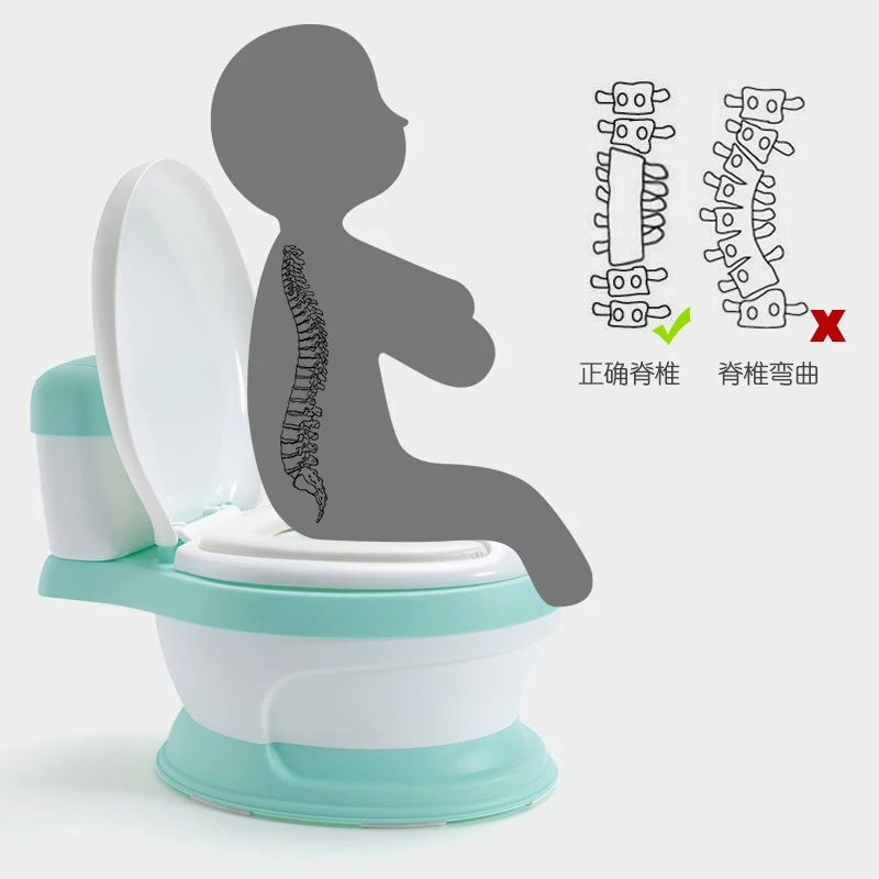 Infant  Size Potty White Realistic Potty Training Toilet Looks and Feels Like an Adult Toilet Easy to Empty and Clean