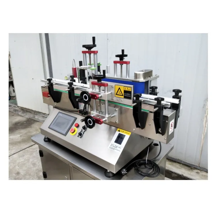 semi automatic round wine bottle paper sticker oval labeling machine label