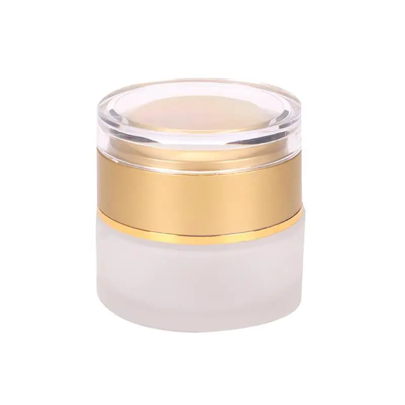 Custom 30g 50g frosted glass cosmetic jars facial cream packaging jar Use Skin Care Cream