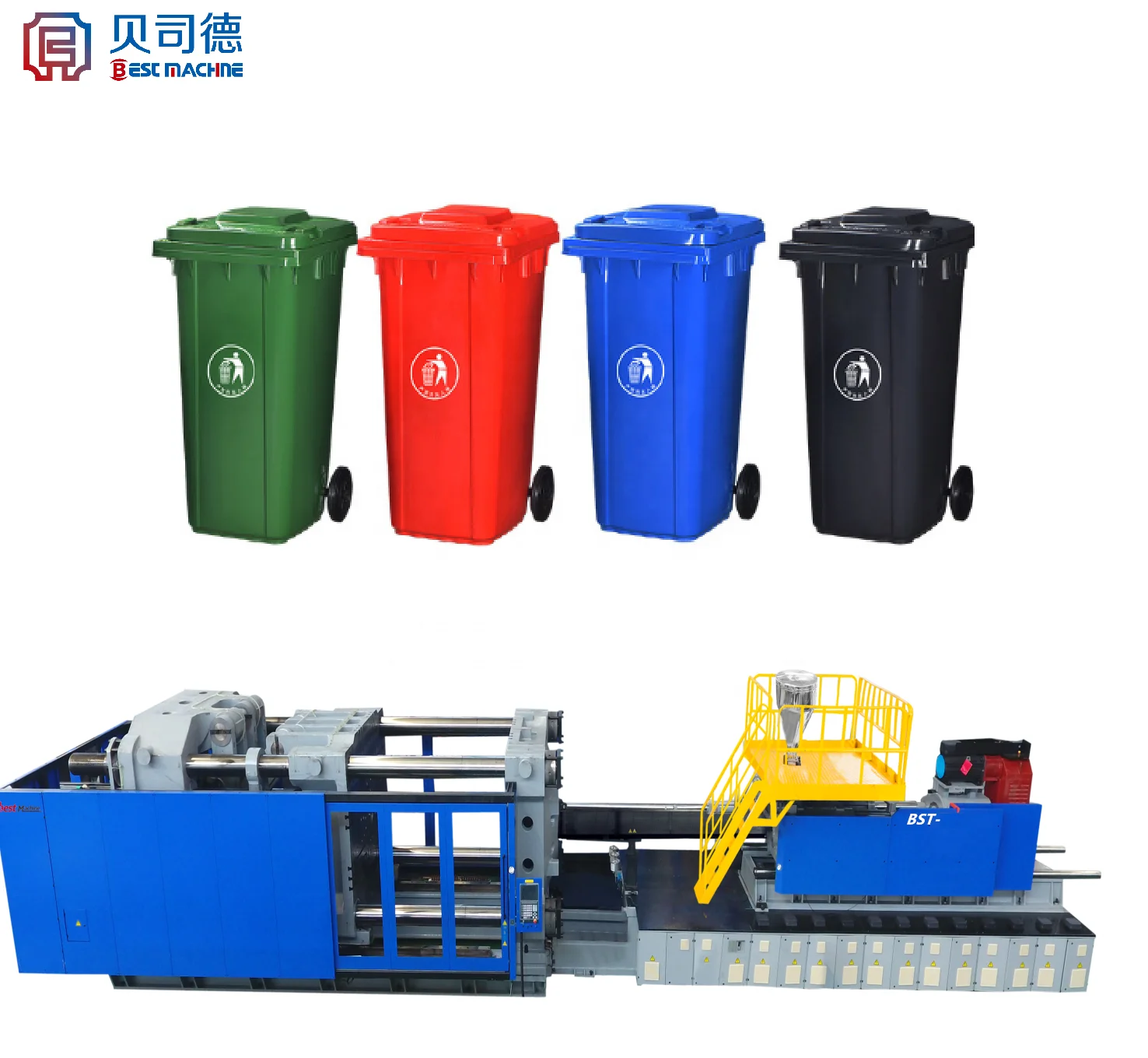 Auto High output plastic garbage bin injection molding  machine  Garbage Bin making machine