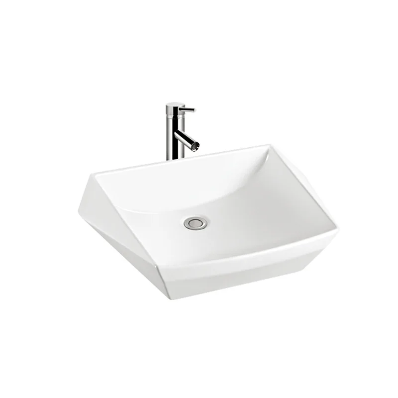 Bathroom Special Design Wash Basin White Ceramic Lavabo Bathroom Sink with No Faucet Hole