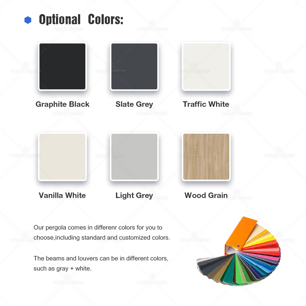 Modern Aluminum Pergola Garden with Adjustable Rainproof Furniture Adjustable Outdoor Gazebo Waterproof Louvered Roof