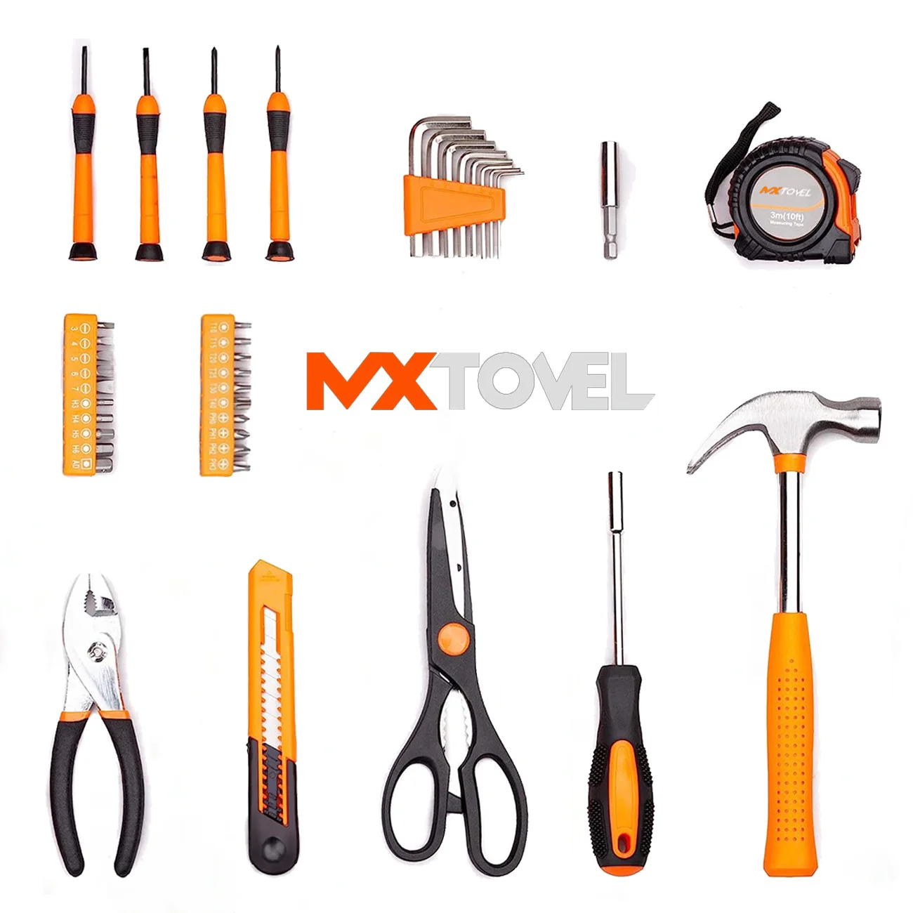 39pcs plastic case packing household hand tool kit diy hand tools box set