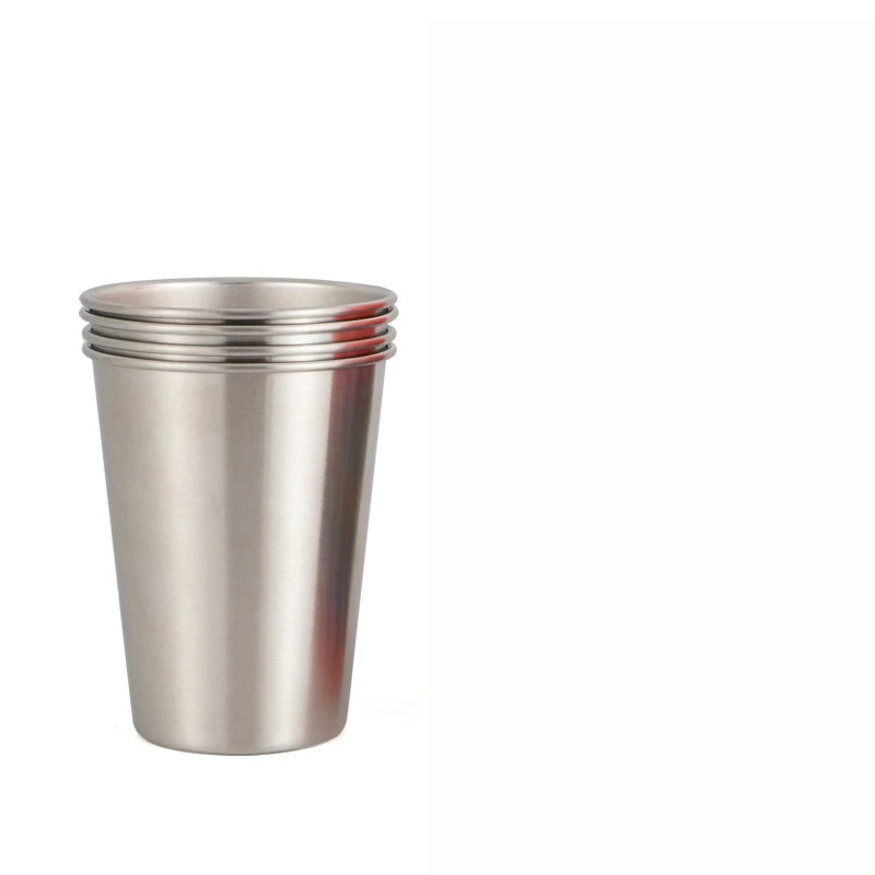 8 Ounce Kids Stainless Steel Cups Stackable Metal Drinking Glasses Unbreakable Pint Tumbler Cups For Kids And Adults Steins 300m