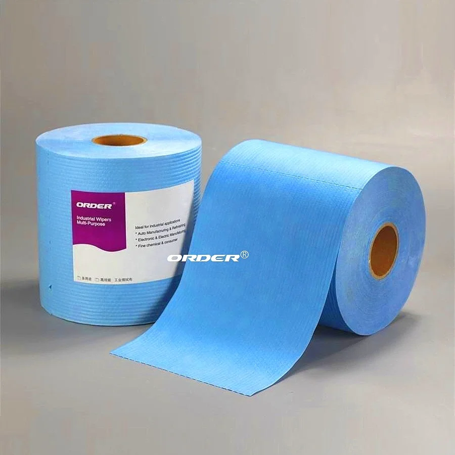 Factory Manufacture jumbo Roll non-woven absorbs oils All-Purpose industrial medium-duty Cleaning Rags
