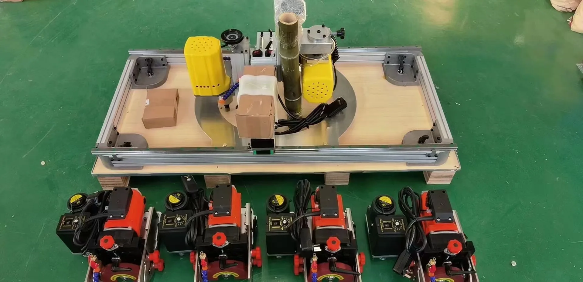 MANLING 2in 1 Manual Stone Hole Cutting Granite Glass Polishing Machine