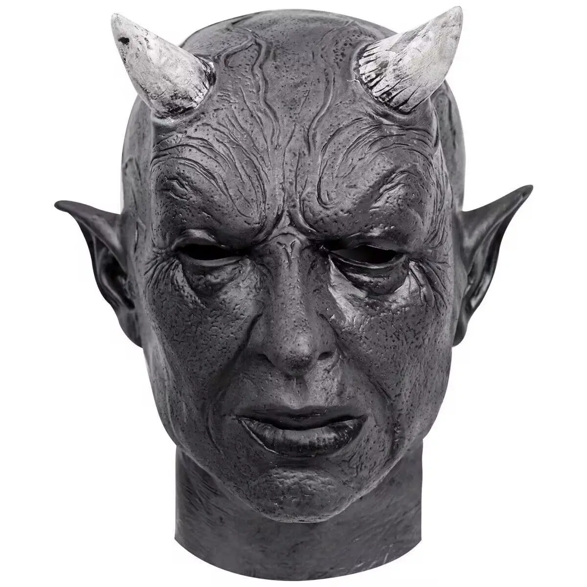 Allogogo Cosplay Mephistopheles Mask Horror Demon Horn Mask Devil Killer Latex Carnival Halloween Party Costume Props