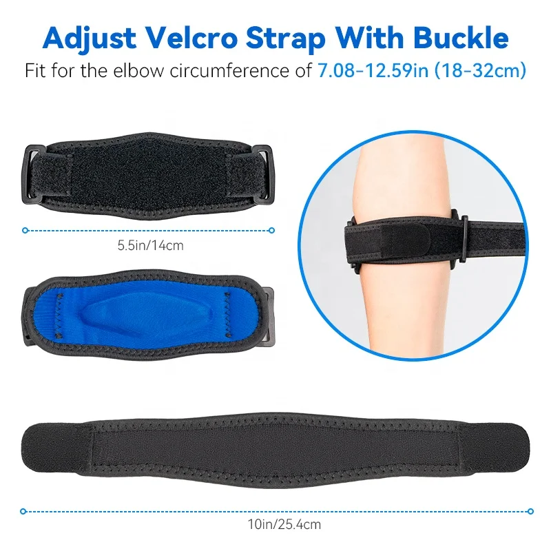 Hot Sale Tennis Elbow Brace With Compression Pad Adjustable Elbow Support Neoprene Tennis Elbow Strap for Golf Player