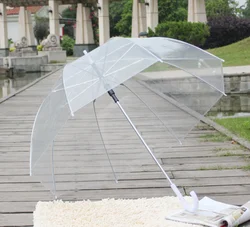 POE hot sale dome shape umbrella clear transparent umbrella plastic umbrella