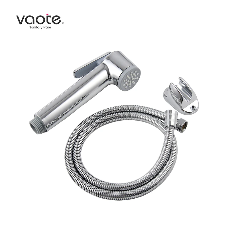 bath shower mixer plastic shattaf with ss 1.2m hose sanitary fittings