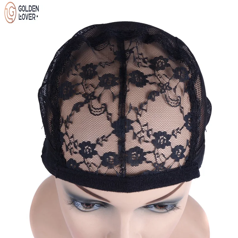 Stretchable Double Lace Nets Lace Wig Cap For Making Wigs With Adjustable Straps Elastic Band Waving Cap For Wigs