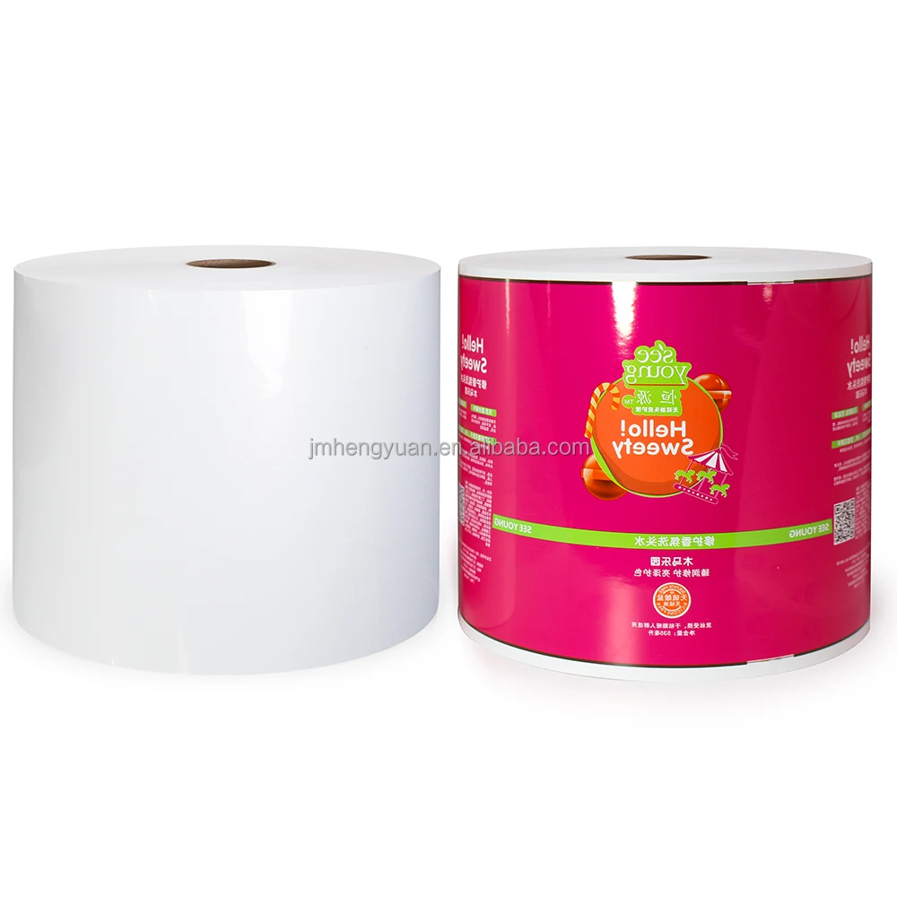 White Glossy PP Film Jumbo Roll  Self Adhesive Synthetic Paper Label Material