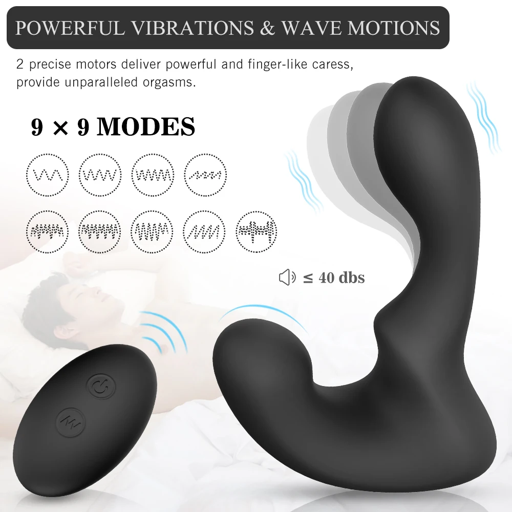 S-HANDE SOFT SILICONE plastic anal rotating vibrator testicle massager sex toy for man