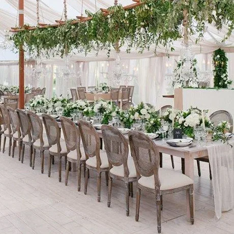 French style Round Oval Back Event Party Rental Wooden Wedding Banquet Chair