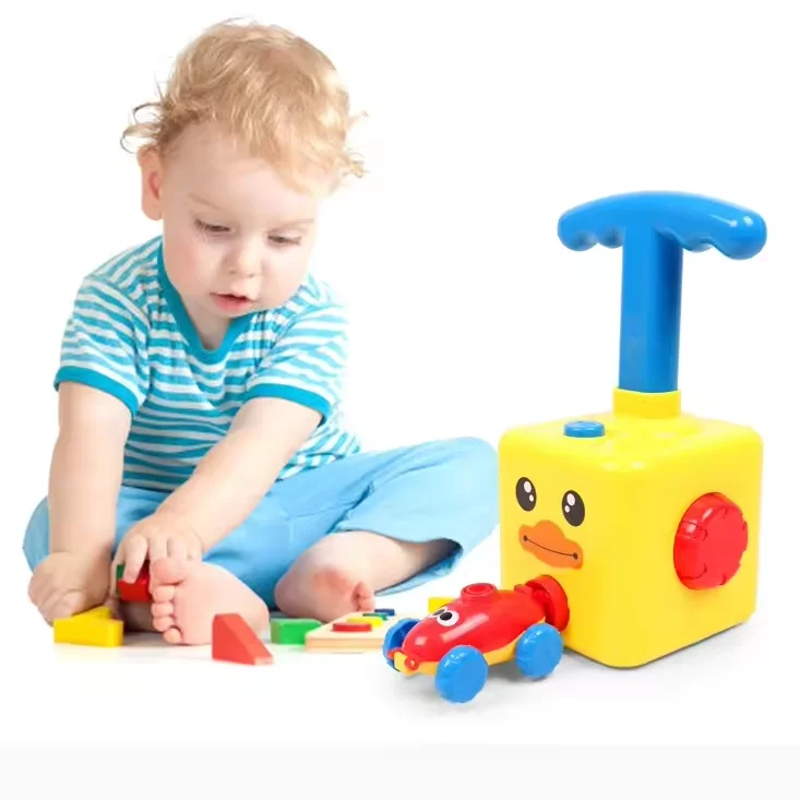 Hot Selling Inflatable Balloon and Car Toy Power Set Hand Pressure Air Launcher for Children