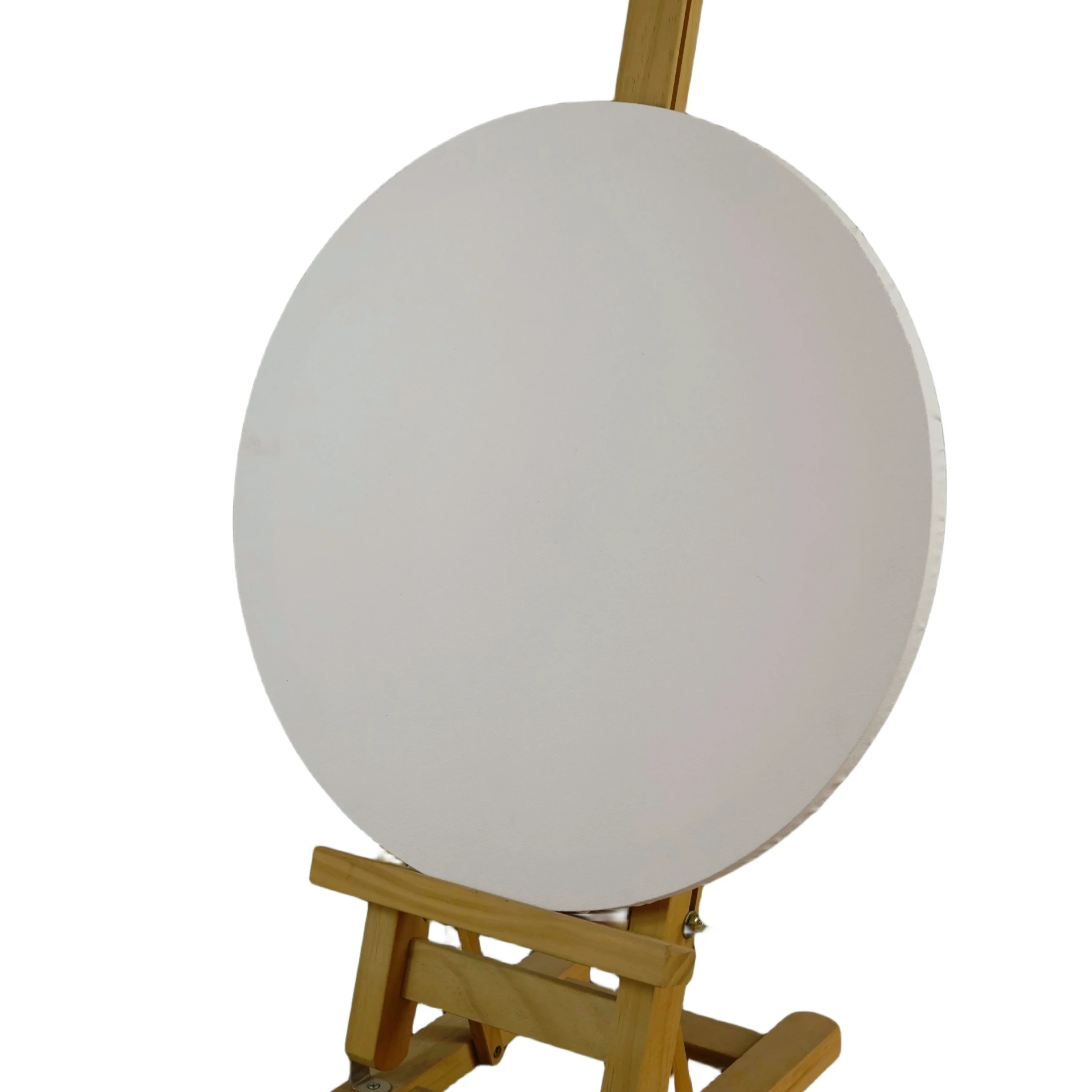 High-end 25 cm to 60 cm blank painting canvas cotton round stretched canvas with fabric frame for artists studio