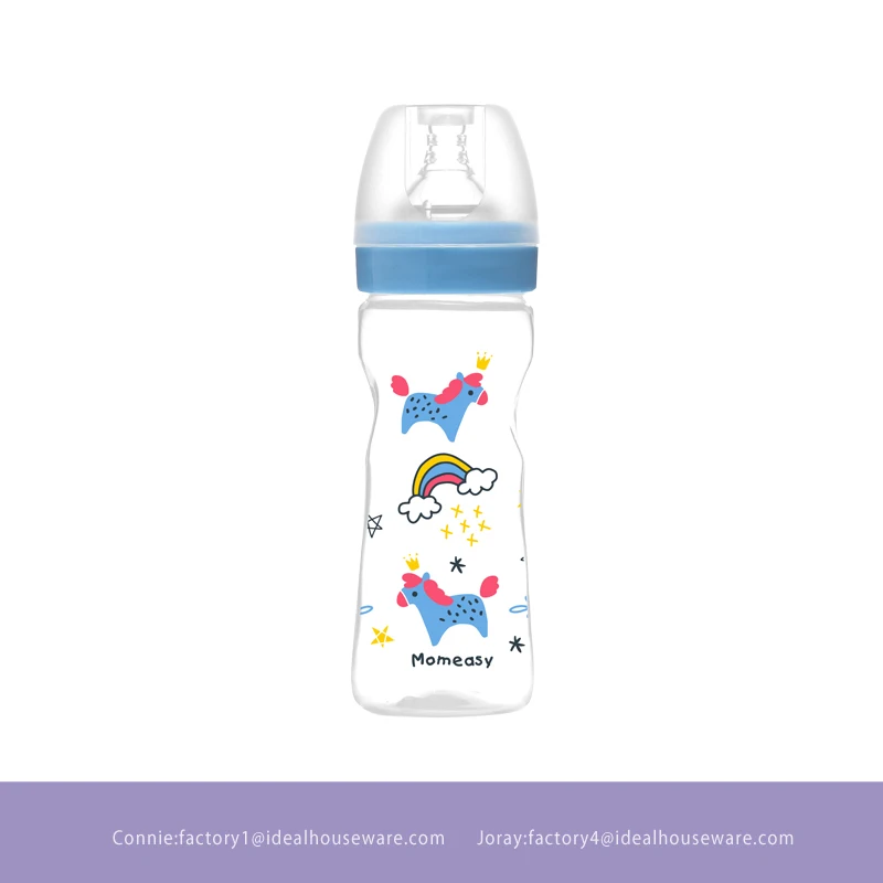 
MOQ One Carton factory directly supply Baby 240ml/oz wide neck PP feeding bottle 