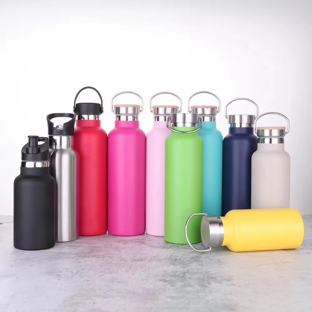 17OZ Vacuum Insulated Stainless Steel Water Bottle, Double Wall Wide Mouth Lids Keeps drink Hot or Cold Leak- Proof