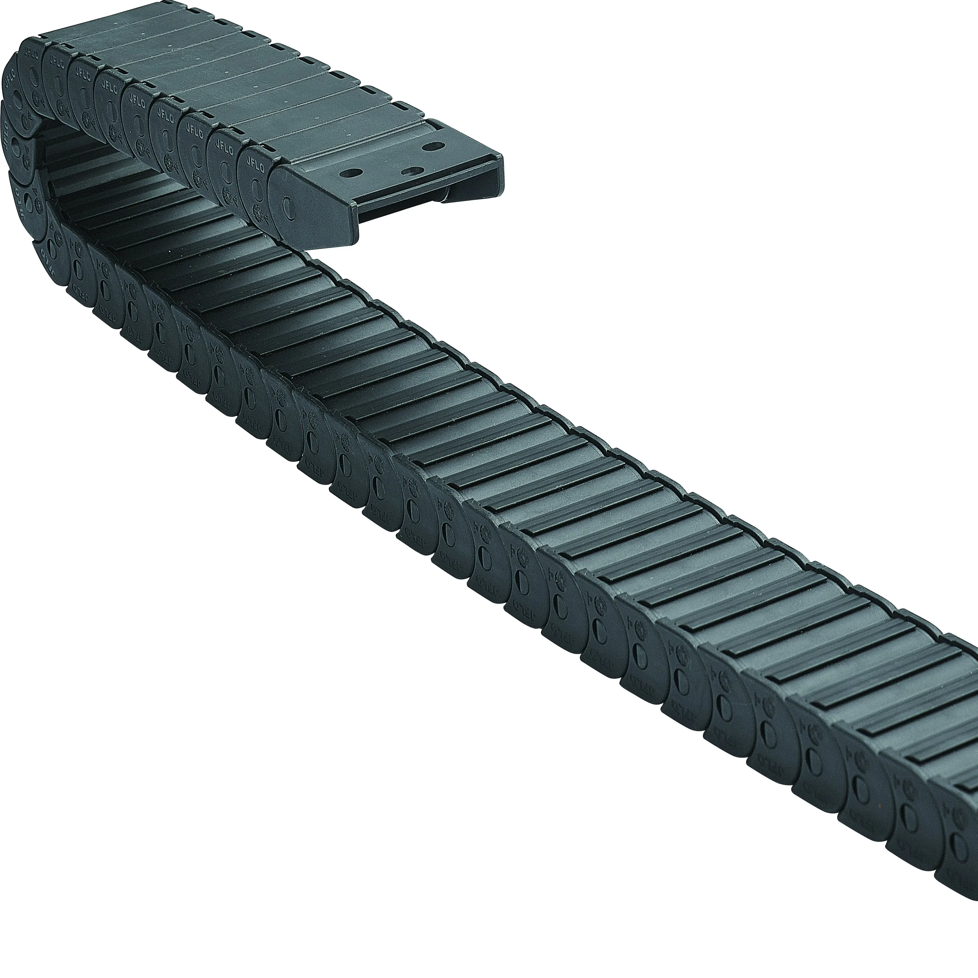 JFLO 18mm fully closed type interior opening plastic cnc cable drag chain wire carrier