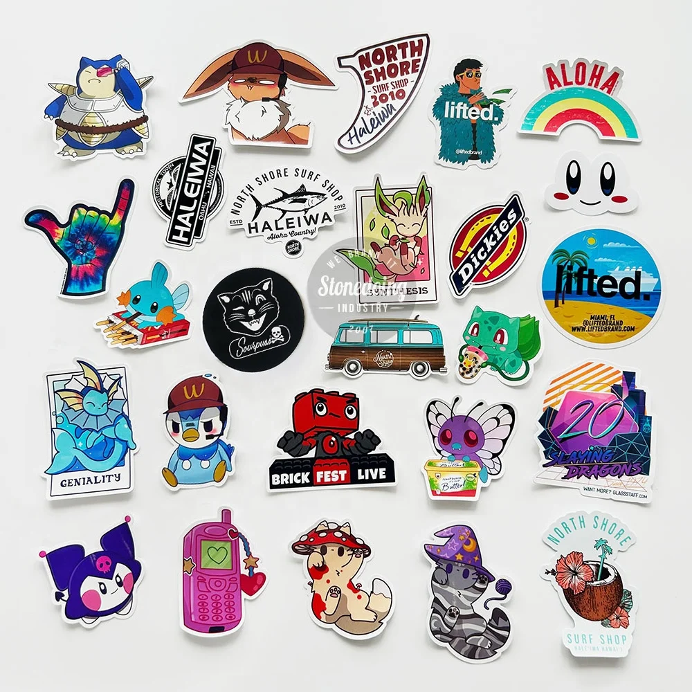 UV Resist Weatherproof Split Back Easy Peel Self-Adhesive Durable Matte PVC Vinyl Sticker Printing Die Cut Logo Custom Stickers.jpg