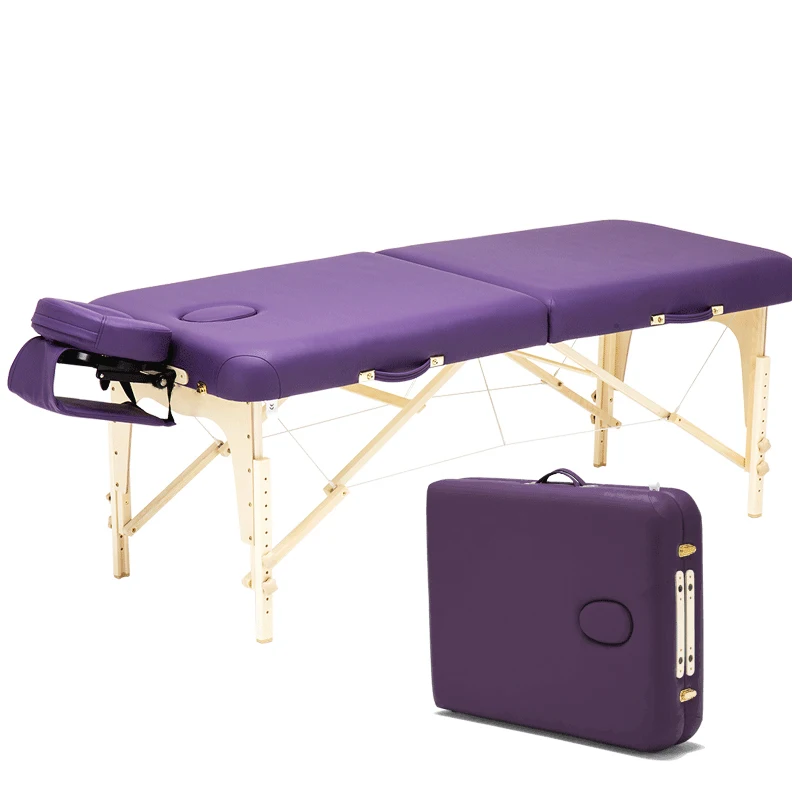 Folding Portable Acupuncture Spa Bed de Massage Table,Adjustable Beauty Salon Facial Reiki Bed for Massage