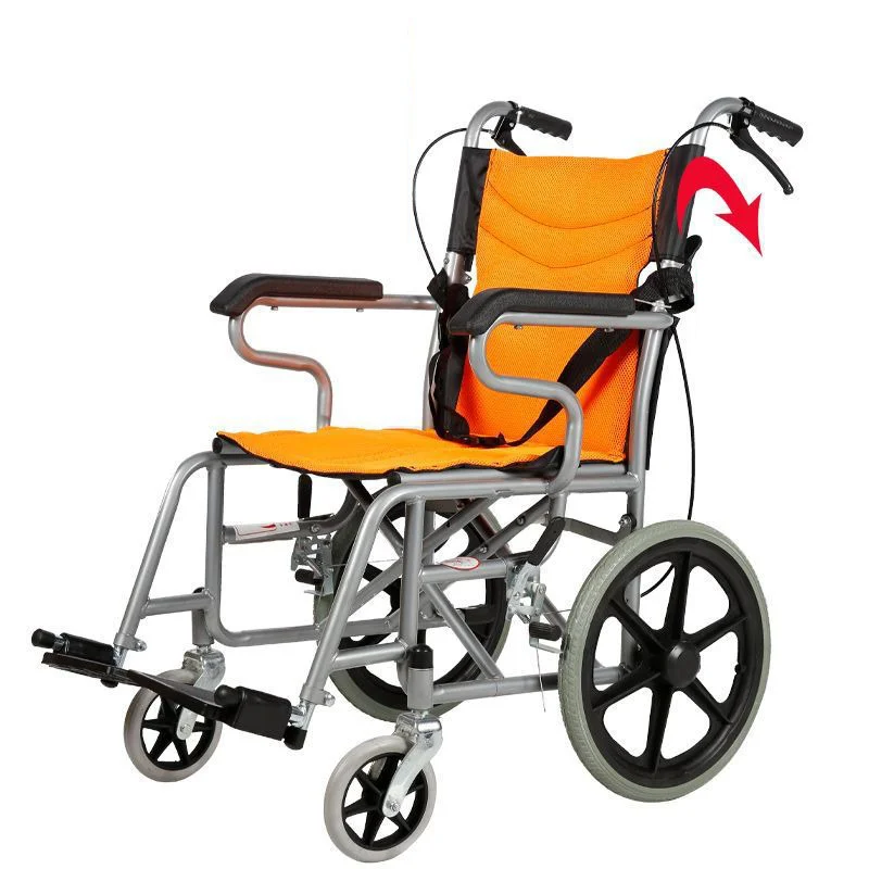 Factory Direct Sell Disabled Folding Wheelchair Adjustable Lightweight Breathable Medical Home Travel Manual Wheelchair