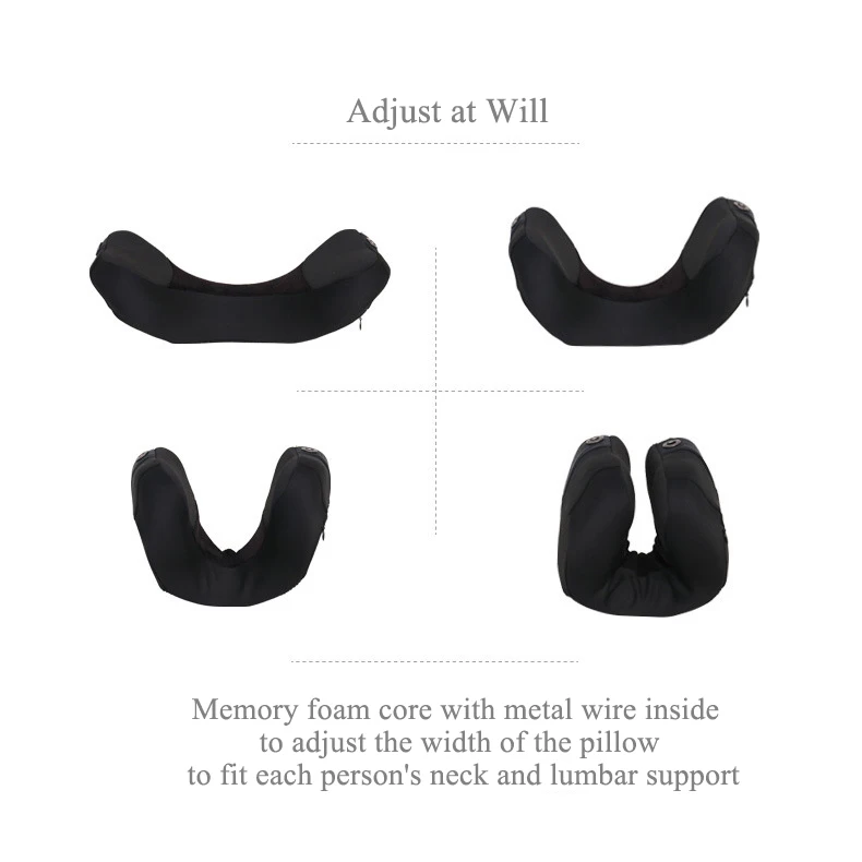 Customise Twist Cheap Wholesale Memory Comfort Car Seat Round Adjustable Sleeping 2 In 1 Neck Pillow