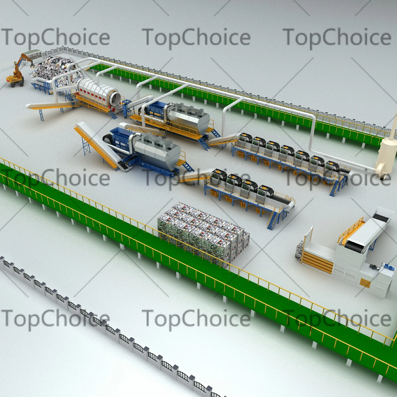 Solid Waste Belt Conveyor Waste Disposal Station Urban Solid Waste Model