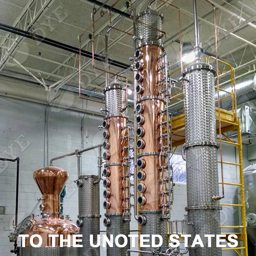 DYE 500L alambique hybrid still helmet reflux Колонка para ресторанте