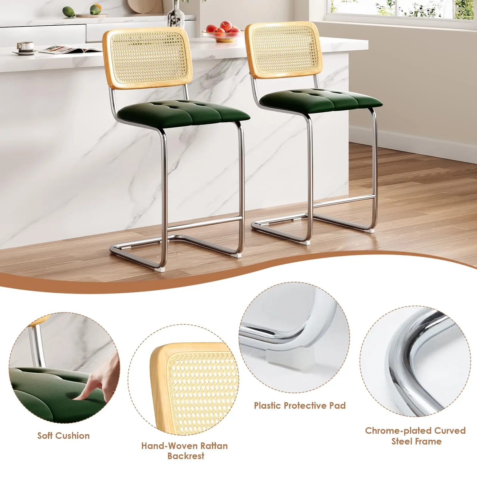 Wholesale Luxury Leather Swivel  Stool Bar Stool High Chairs With Arms