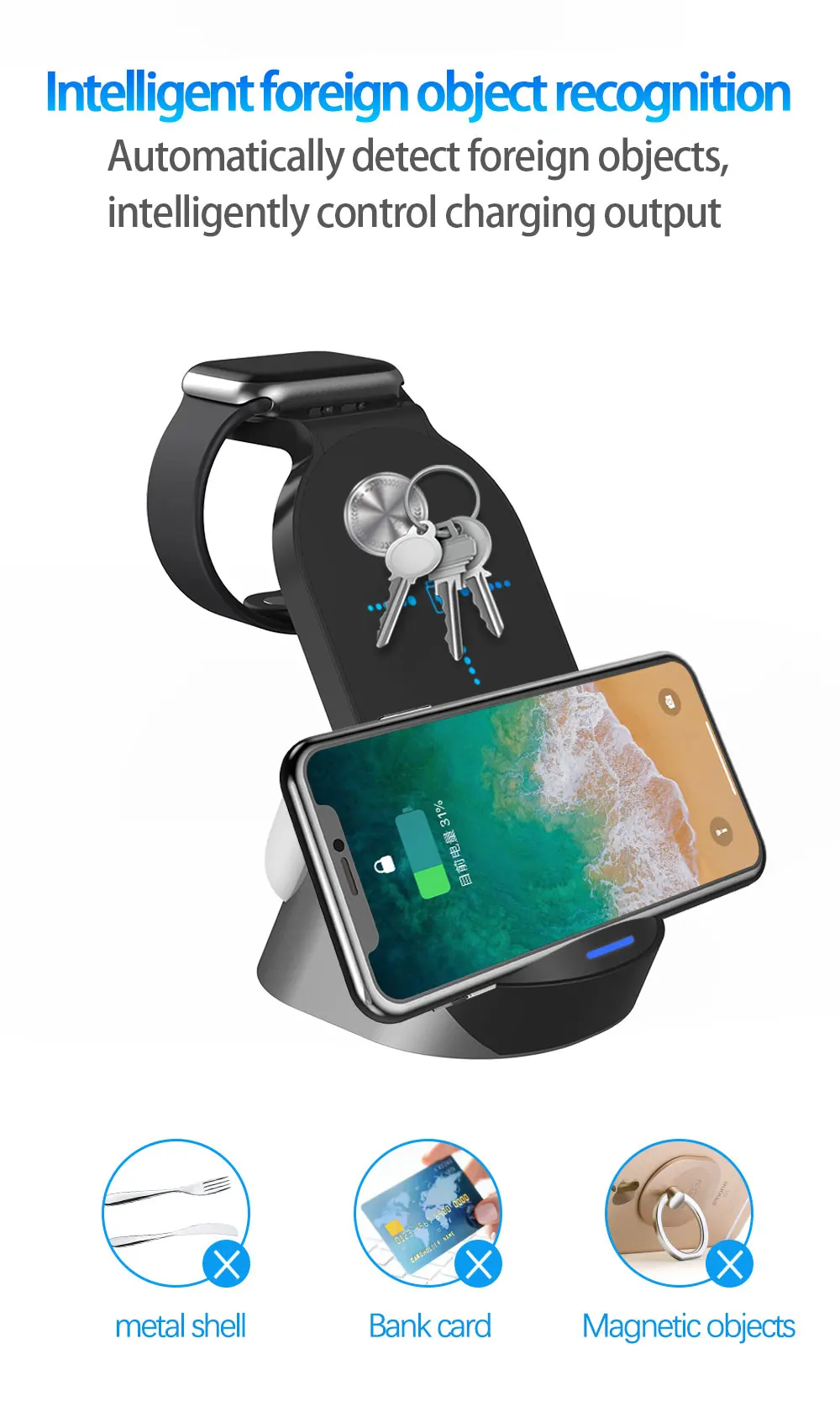 Hot Selling15W 3in1 Wireless Charger Stand