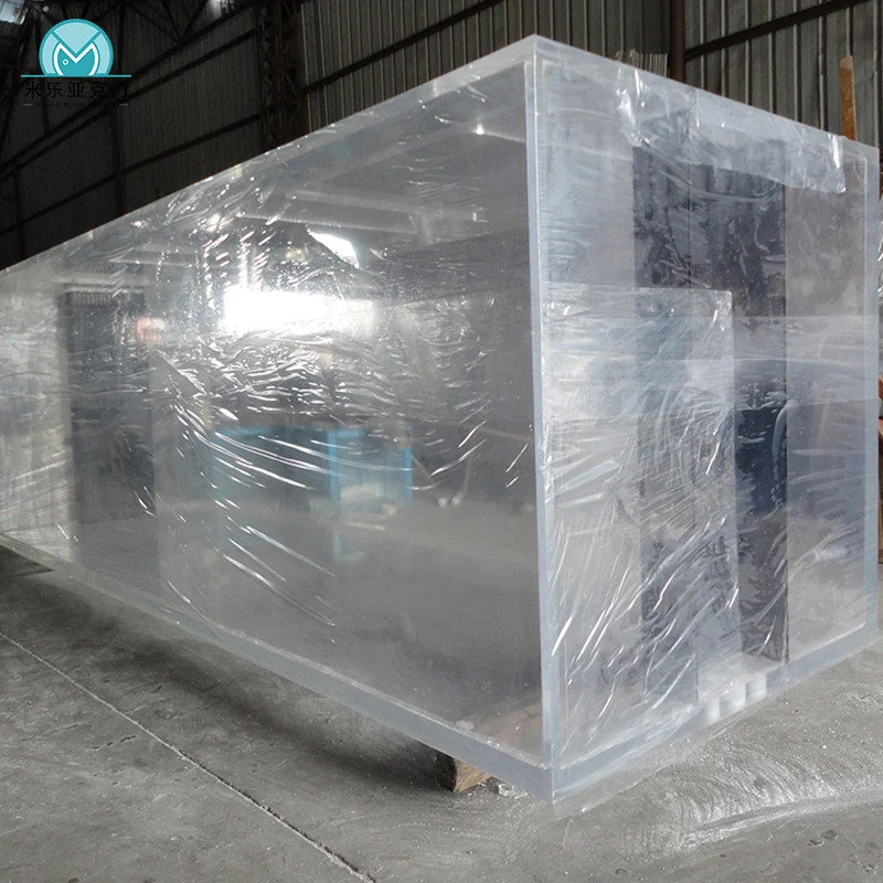 Custom transparent rectangle large acrylic fish tank, fish tank acrylic material, acrylic fish tank