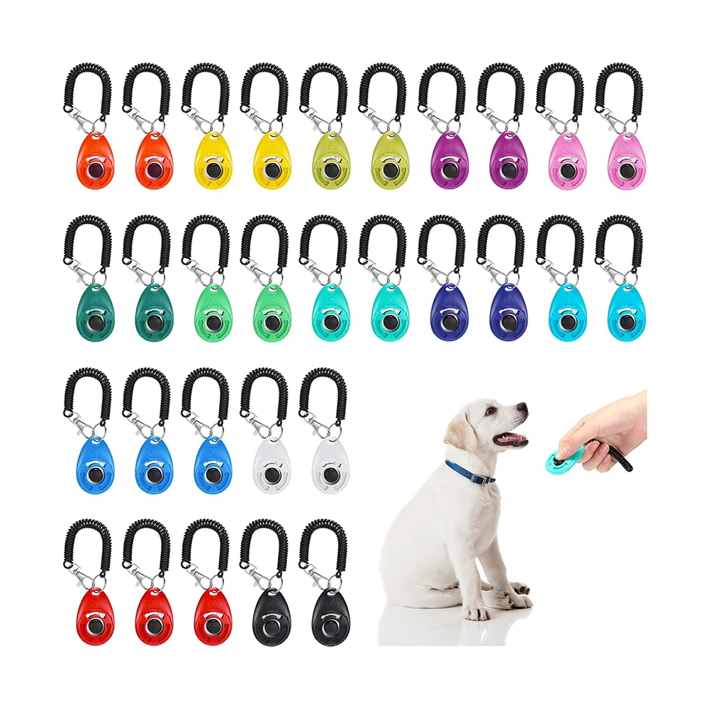 Dog Training Clickers Pet Training Clicker with Wrist Strap Dog Clicker Cat Pet Bird Puppy Training