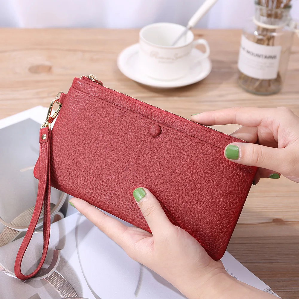 Women Metal Zipper Small Wallets 2023 new Short Credit Card Holder Genuine Leather Coin Vintage Luxury Purses Female Men Unisex
