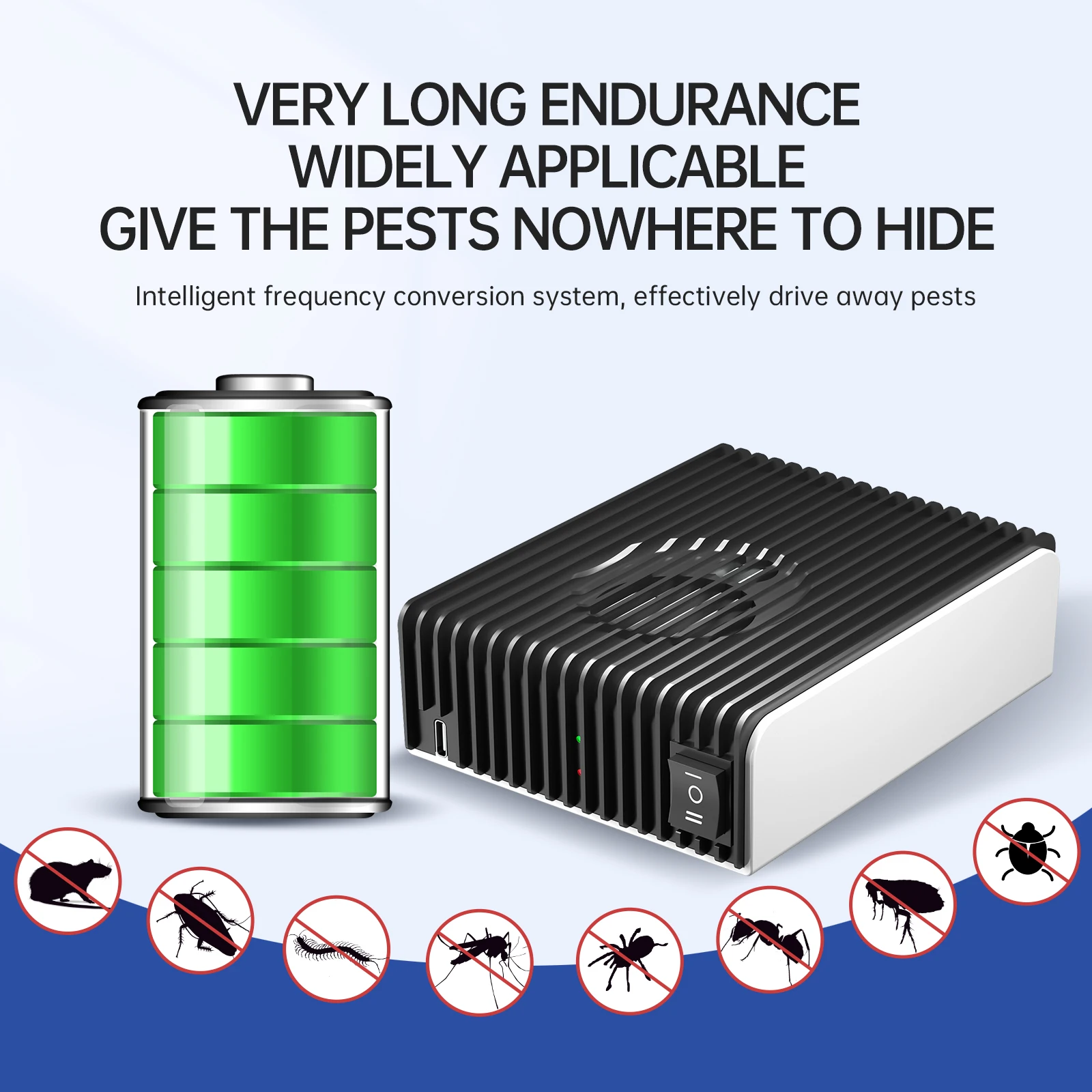 Hot sale newly Portable Rodent Repellent  Natural Pest Repeller with rechargeable battery mice repeller for outdoor use